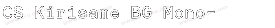 CS Kirisame BG Mono字体转换
